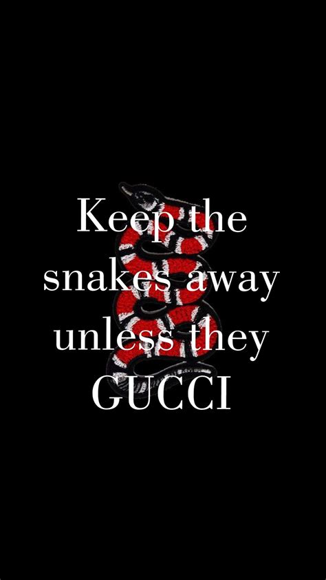 keep the snakes away unless they gucci|gucci snake logo.